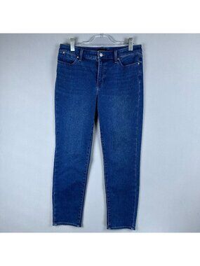 Talbots Ankle Jeans Slim Fit Cropped Womens Size 10 Stretch Mid-Rise Blue